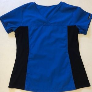 Royal blue scrub top